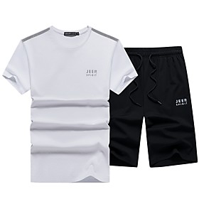 Men's Sports  Outdoors Simple Cycling Quick Dry Moisture Wicking Breathable Soft Outdoor Sports Shorts Suits Suit Pants Solid Color Letter Short Classic Sporty