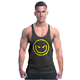 Men's Tank Top Graphic Print Sleeveless Daily Tops Active White Black Blue