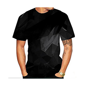 Men's T shirt Shirt Graphic Short Sleeve Daily Tops Basic Elegant Round Neck Red Black Blue