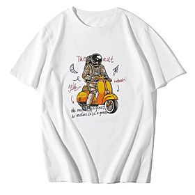 Men's Unisex Tee T shirt Shirt Hot Stamping Graphic Prints Astronaut Plus Size Print Short Sleeve Casual Tops 100% Cotton Basic Designer Big and Tall Round Nec