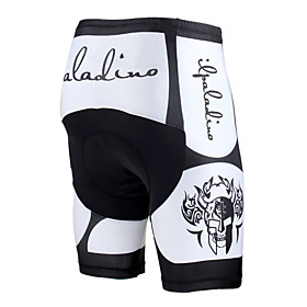 ILPALADINO Men's Cycling Padded Shorts Winter Bike Pants / Trousers Pants Windproof Breathable Quick Dry Sports Skull White / Black Road Bike Cycling Clothing