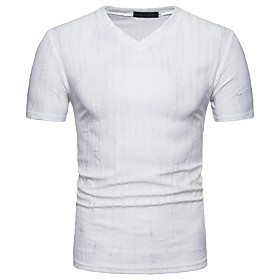 Men's T shirt Short Sleeve Daily Tops Streetwear White Black Khaki