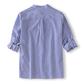 Men's Shirt non-printing Striped Long Sleeve Daily Tops Basic Button Down Collar Green Black Beige