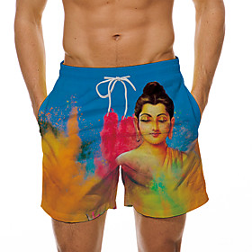 Men's Casual Designer Quick Dry Breathable Beach Swimming Pool Bermuda shorts Board Shorts Pants Graphic Prints Character Graffiti Short 3D Print Drawstring El